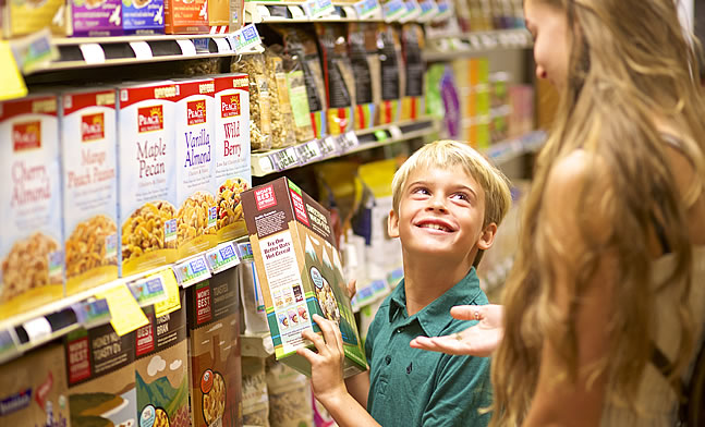 Boy with Cereal box